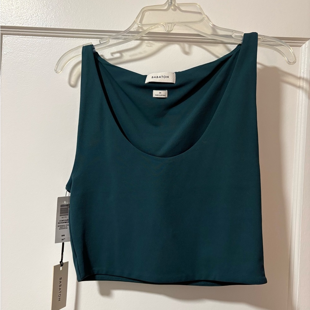 Aritzia Babaton Deep Teal Crop Top